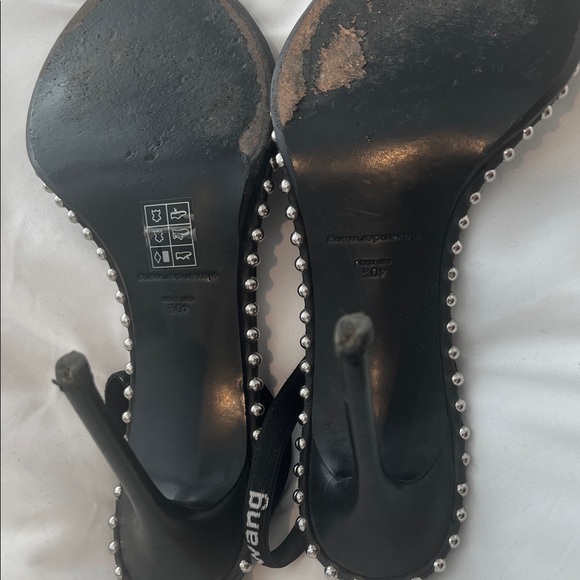 Alexander Wang Black and Silver Sandals - Picture 2 of 6